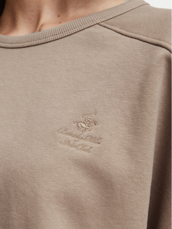 Beverly Hills Polo Club Beverly Hills Polo Club T-Shirt P-SS26W-TS00817 Brązowy jasny Oversize