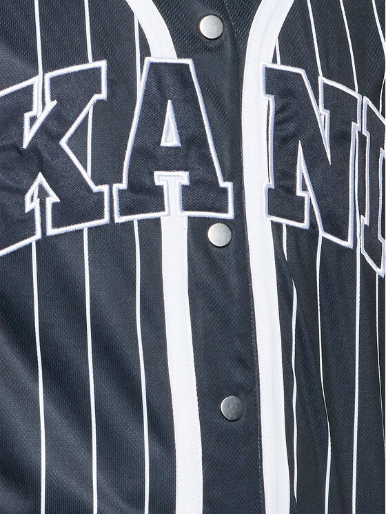 Karl Kani Karl Kani T-Shirt Serif Pinstripe Baseball 6033360 Černá Relaxed Fit