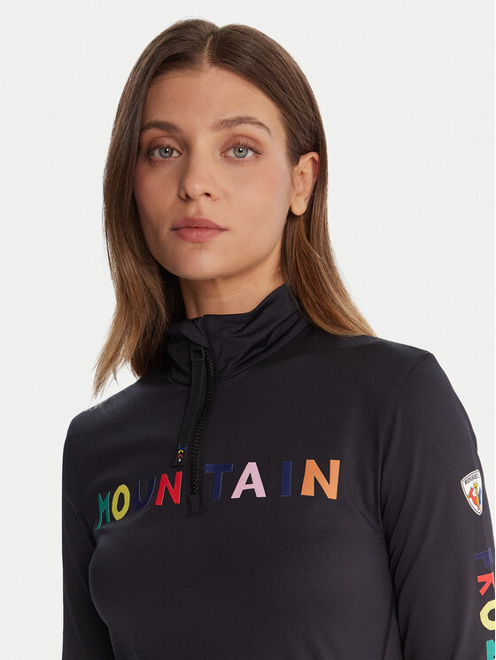 Rossignol Rossignol Technikai pulóver RLOWL11 Fekete Slim Fit
