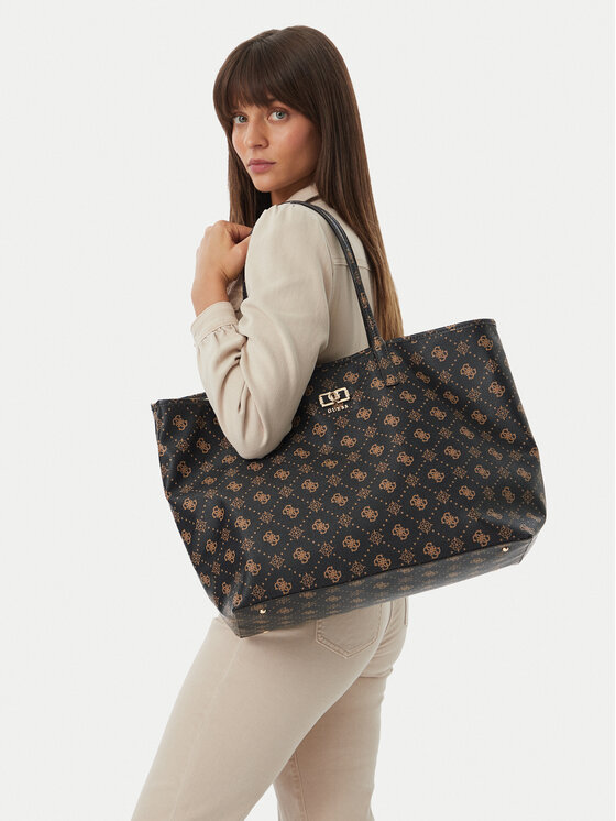 Guess Ročna torba Emelie Logo HWGP99 28240 Rjava