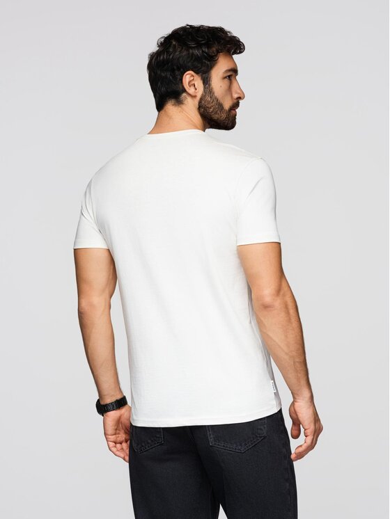 Ombre Ombre T-Shirt OM-TSPT-0260 Biały Regular Fit