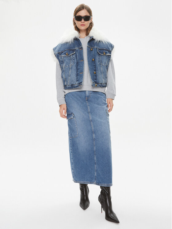 PINKO PINKO Bezrękawnik Uragano 102181 A0ZR Niebieski Regular Fit