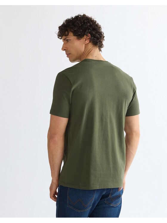 Wrangler Wrangler T-Shirt SMALL GRAPHIC TEE Zielony Regular Fit