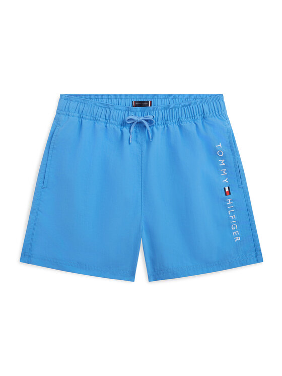 Tommy Hilfiger Tommy Hilfiger Plavecké šortky Original Logo Embroidery UB0UB00589 Modrá Regular Fit