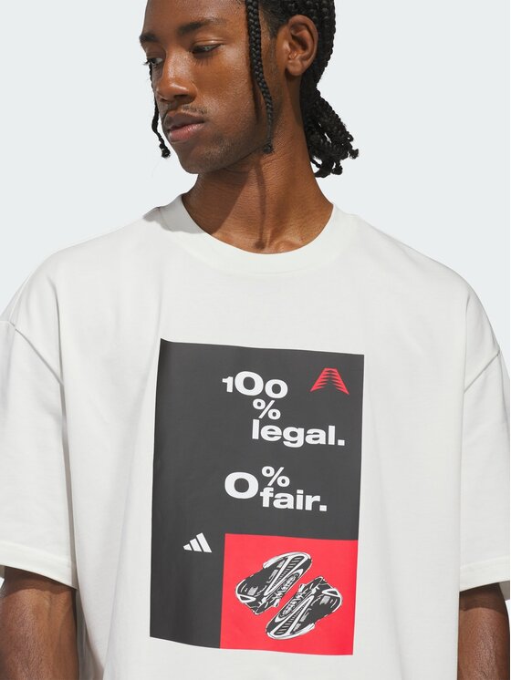 adidas adidas Koszulka techniczna Anthony Edwards Archive Biały Loose Fit