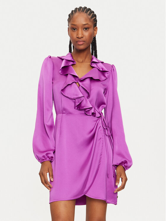 Please Please Koktel haljina A1NKOG1000 Ljubičasta Regular Fit