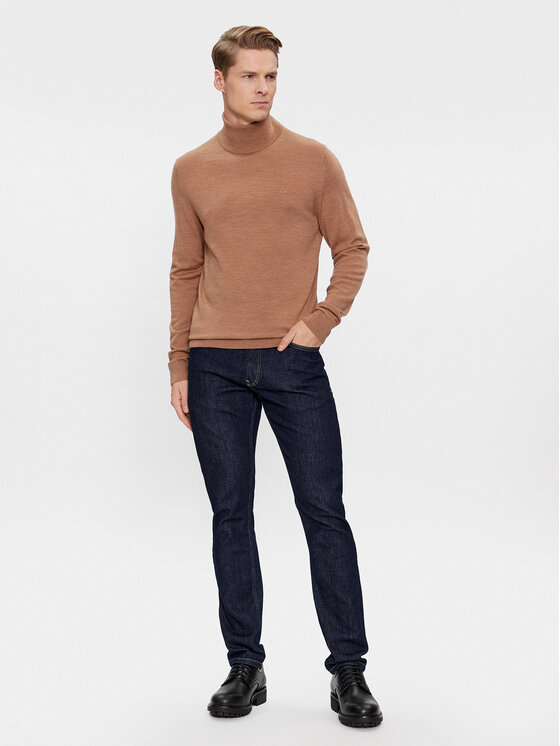 Calvin Klein Calvin Klein Dolčevita Superior K10K110420 Smeđa Slim Fit