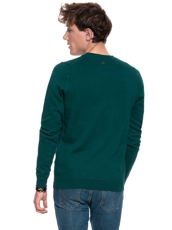 Mustang Mustang Sweter EMIL C JUMPER Zielony Regular Fit