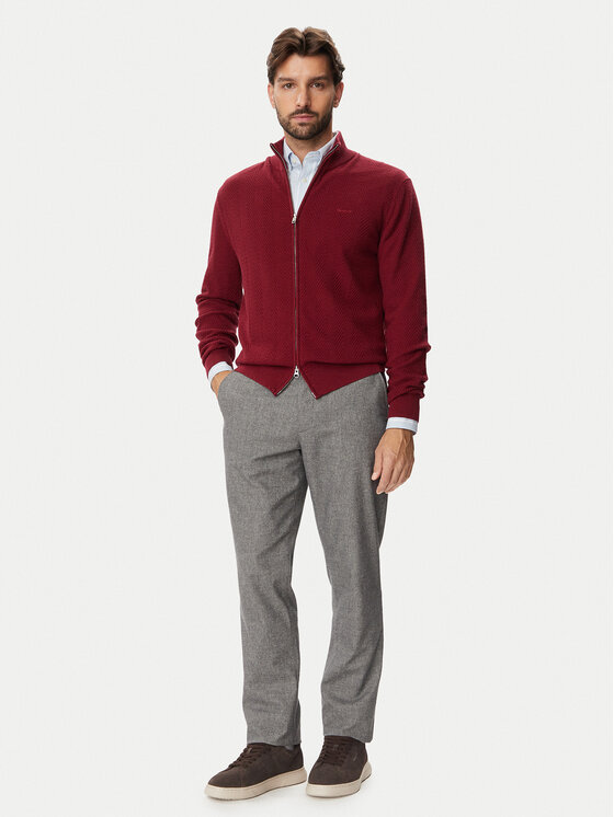 Gant Gant Kardigan 8050334 Czerwony Regular Fit