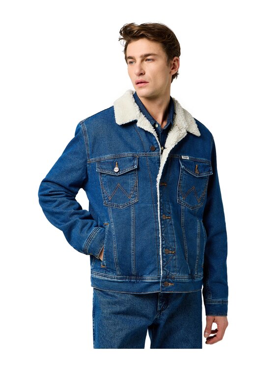 Wrangler Wrangler Kurtka jeansowa 112371440 Niebieski Regular Fit