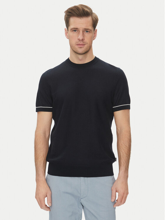 BOSS Sveter Jianfranco 50537642 Tmavomodrá Regular Fit