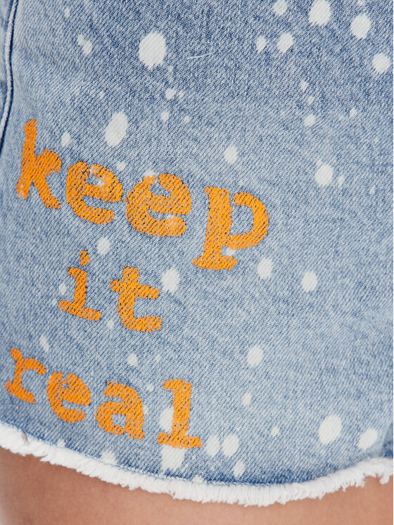 Guess Guess Džinsiniai šortai Mom W3GD26 D4YO0 Mėlyna Regular Fit