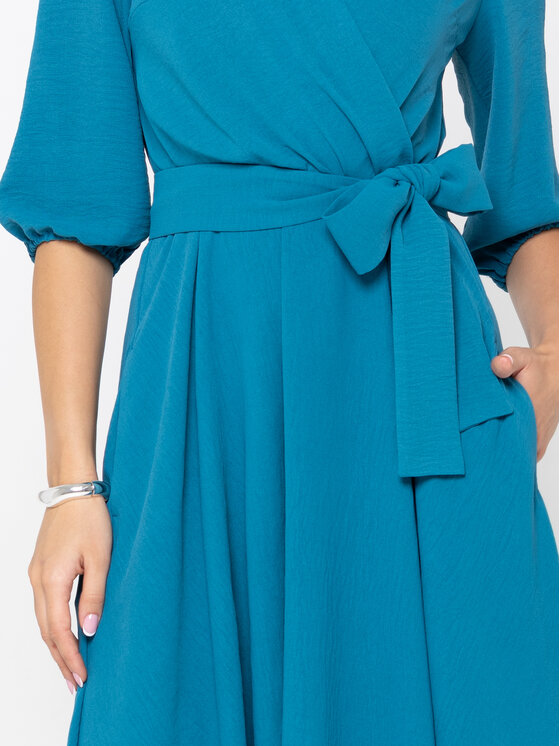 LIDIA KALITA LIDIA KALITA Sukienka koktajlowa Ophélie Turkusowy Flare Fit