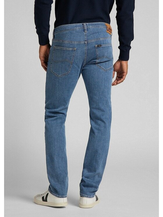Lee Lee Jeansy DAREN ZIP FLY Niebieski Straight Fit