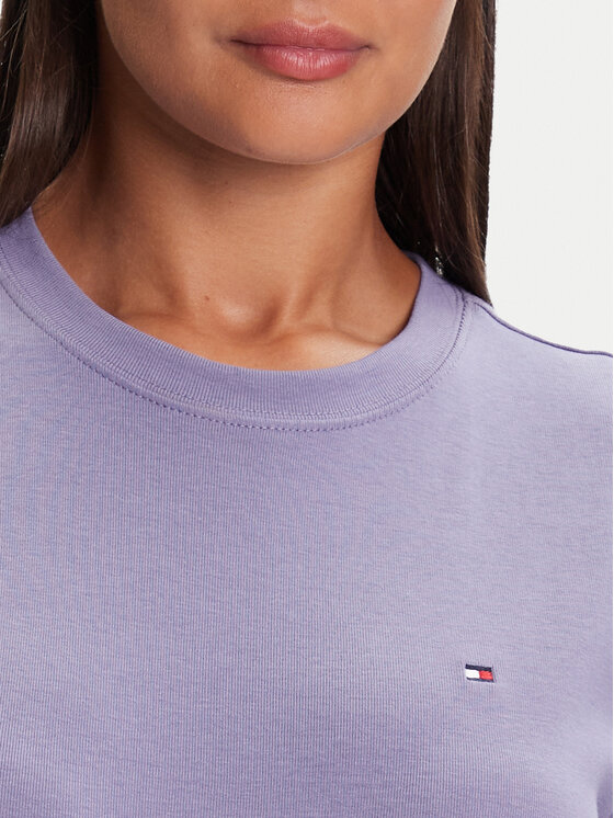 Tommy Hilfiger Tommy Hilfiger T-shirt New Cody WW0WW40587 Ljubičasta Slim Fit