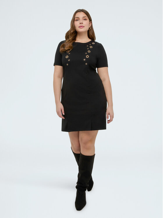 Fiorella Rubino Fiorella Rubino Sukienka codzienna 7011T001742N033 Czarny A-Line Fit