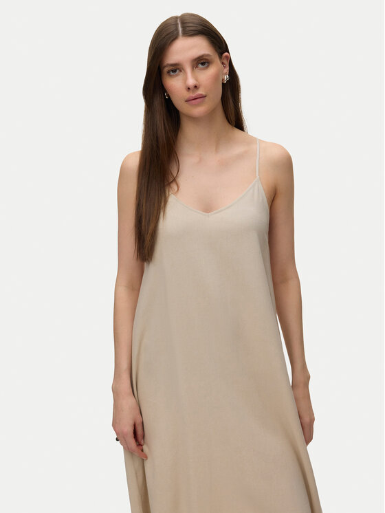 Vero Moda Vero Moda Letní šaty Emilo 10340519 Béžová Loose Fit