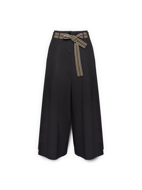 Elena Mirò Elena Mirò Spodnie materiałowe P004P000491N033 Czarny Cropp Fit