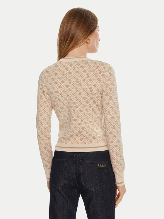 Guess Guess Sweter Lise W4BR21 Z37K0 Beżowy Regular Fit