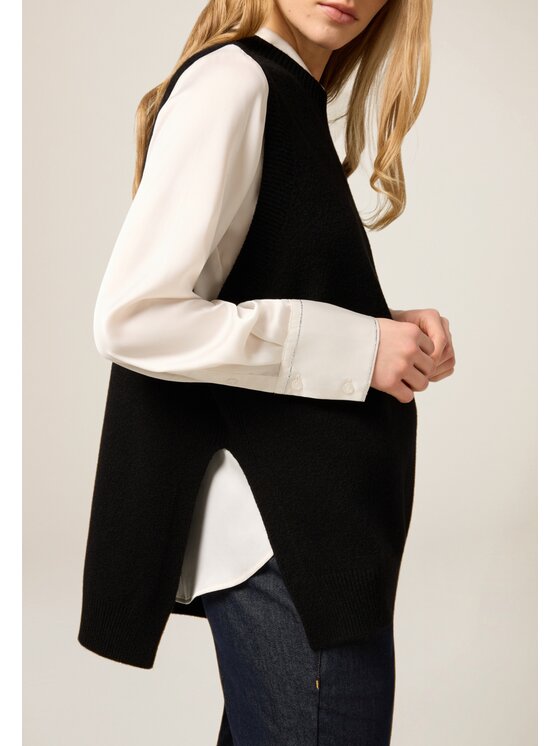 Oltre Oltre Sweter M187E002210N033 Czarny Over Fit