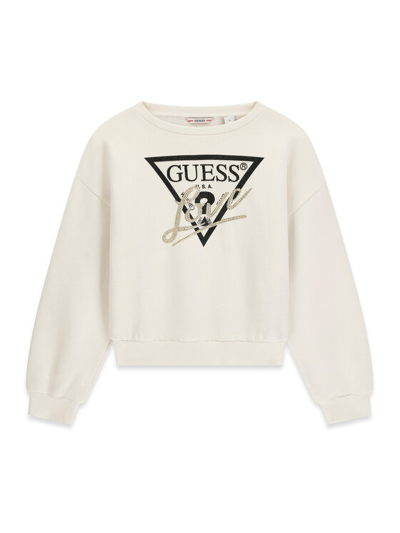 Guess Guess Μπλούζα J6BQ20 K8007 Κρεμ Regular Fit