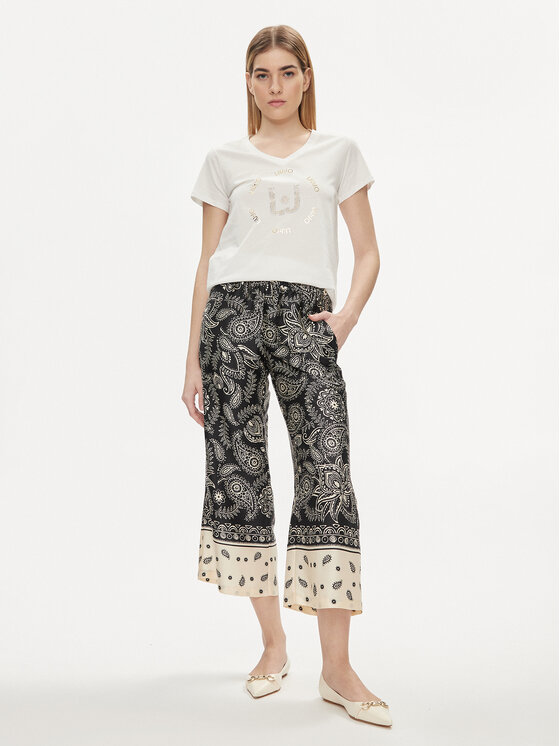 Liu Jo Liu Jo Παντελόνι υφασμάτινο MA4407 T6660 Μαύρο Relaxed Fit