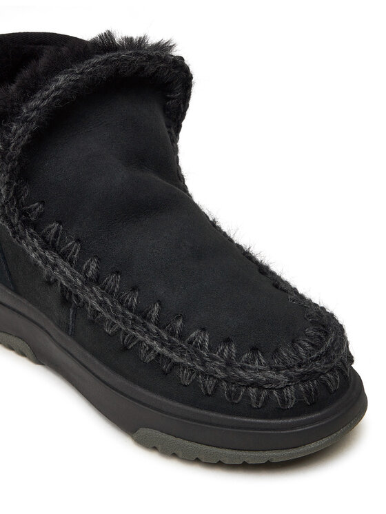 Mou Mou Μπότες Χιονιού Eskimo Jogger Glitter FW421001A Μαύρο
