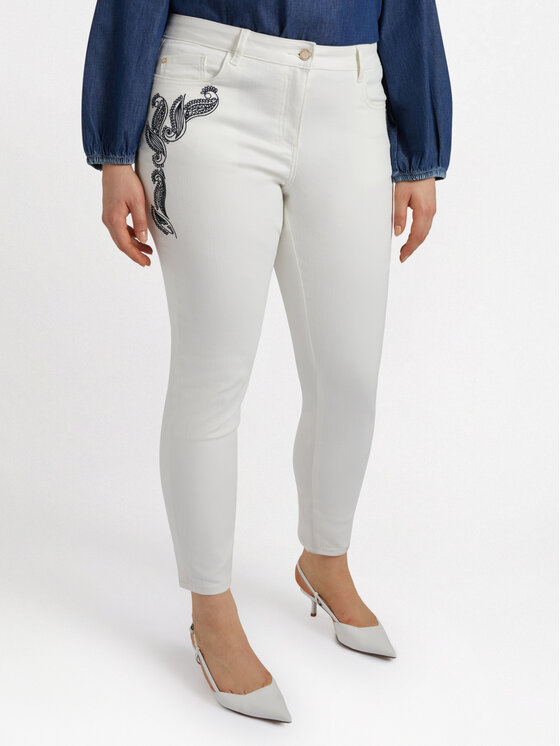 Fiorella Rubino Fiorella Rubino Pantaloni di tessuto P720T004861N011 Bianco Skin Fit