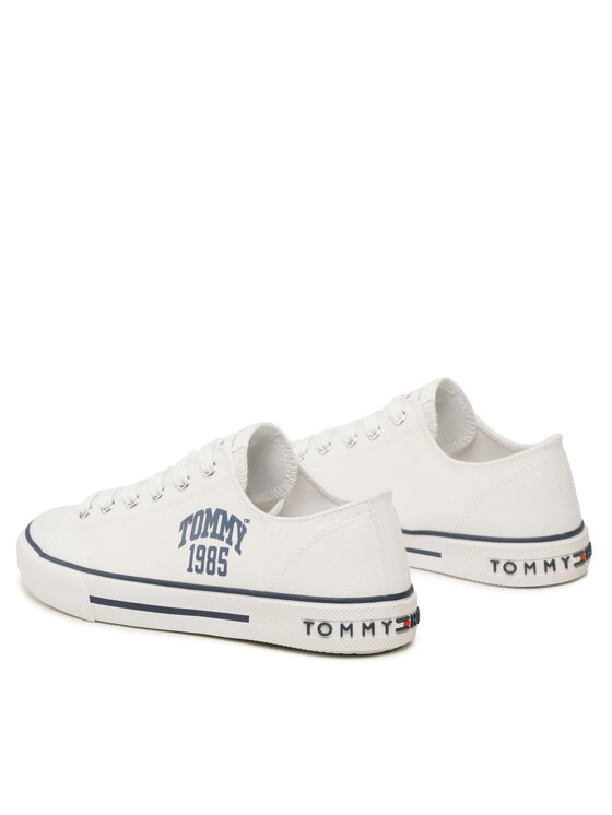 Tommy Hilfiger Tommy Hilfiger Trampki Varisty Low Cut Lace-Up Sneaker T3X9-32833-0890 S Biały