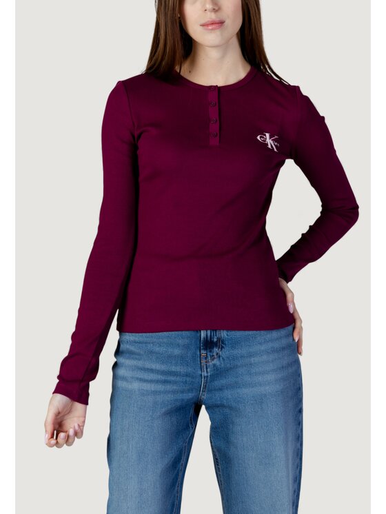 Calvin Klein Jeans Calvin Klein Jeans T-shirt LV047E201G Bordeaux Casual Fit