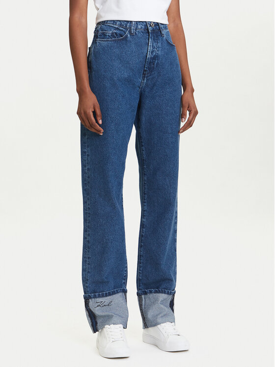 KARL LAGERFELD Jeansy A3W10017 Niebieski Straight Fit