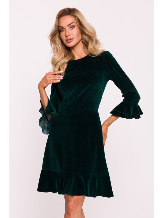 Made of Emotion Made of Emotion Sukienka wieczorowa M825 Zielony Feminine Fit