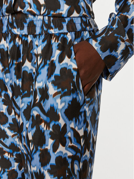 Munthe Munthe Hlače iz tkanine Arum 243143824336 Modra Loose Fit