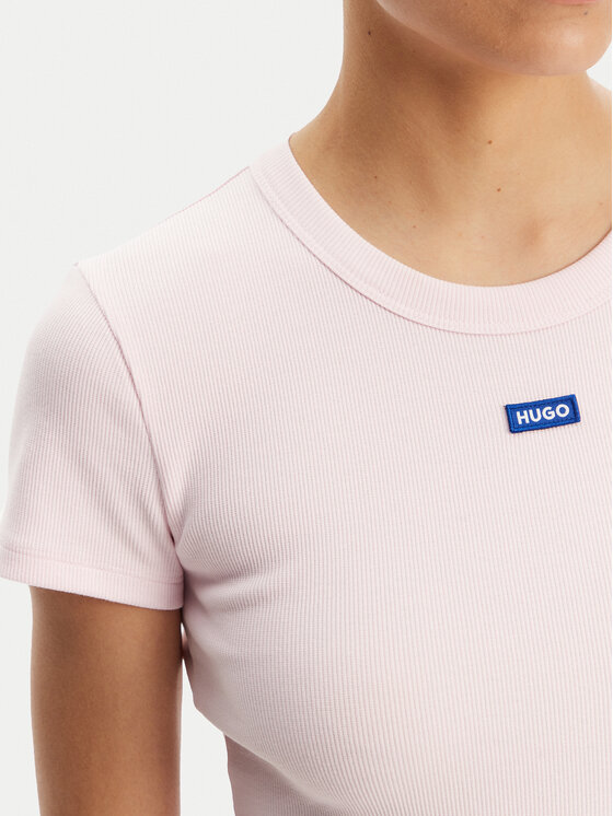 HUGO HUGO Tričko Easy 50523924 Ružová Slim Fit