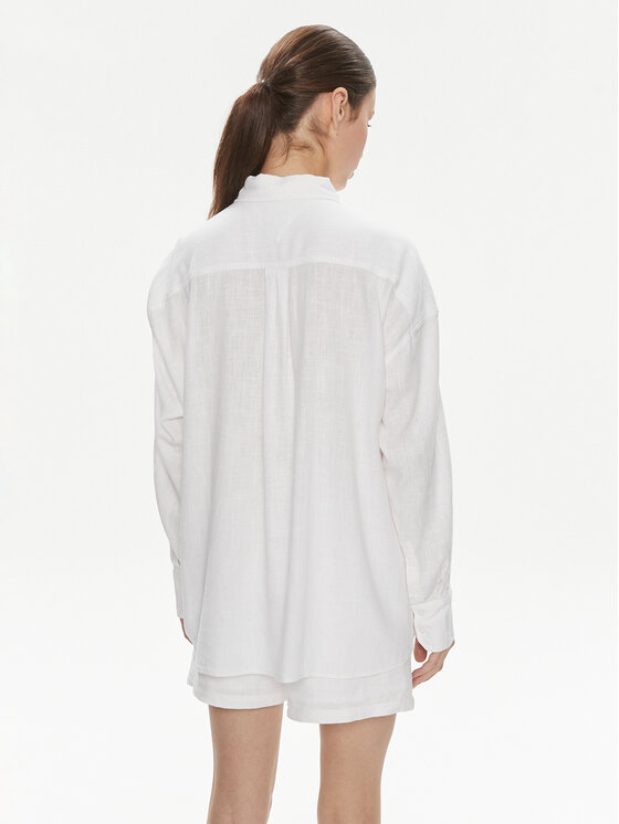 Tommy Jeans Tommy Jeans Πουκάμισο DW0DW17987 Λευκό Relaxed Fit