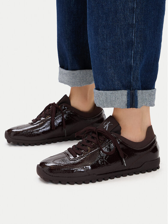 Calvin Klein Calvin Klein Sneakersy Low Profile Run Mg Pol Mix Mat HW0HW03284 Bordowy