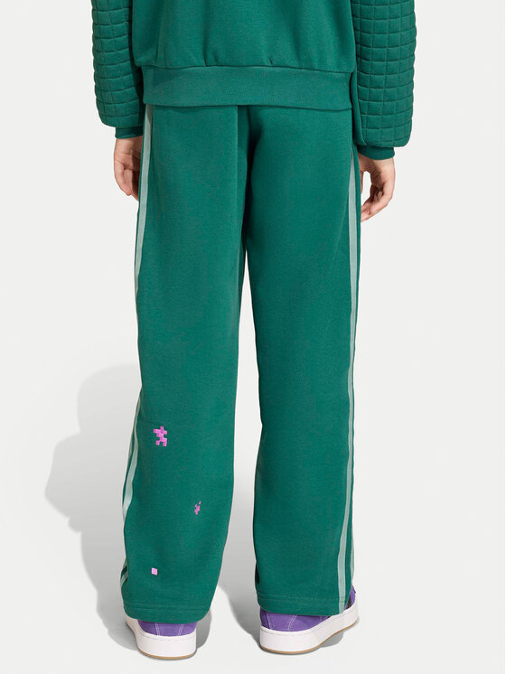 adidas adidas Spodnji del trenirke Minecraft KE2759 Zelena Loose Fit