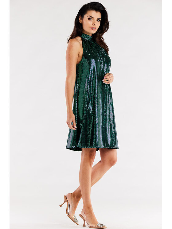 Awama Awama Abito da sera A563 Verde Basic Fit