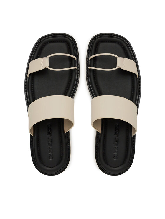 Calvin Klein Jeans Calvin Klein Jeans Šľapky Rope Sandal Soft Lth Mg YW0YW01864 Écru