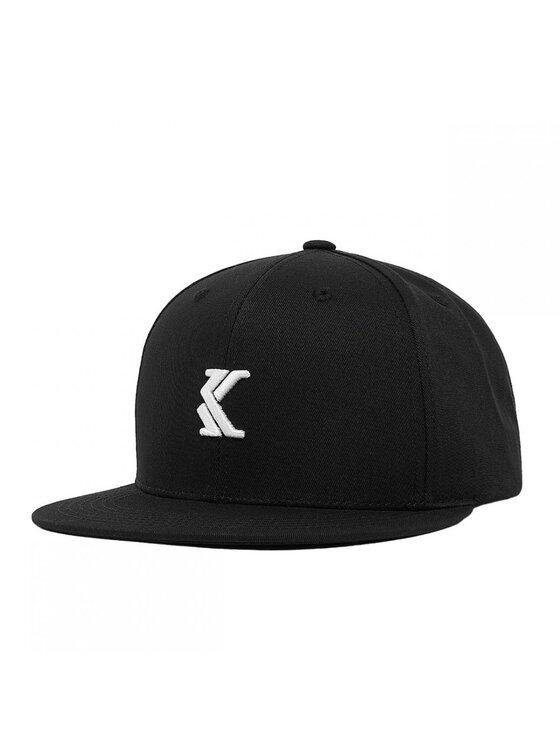 Czapka z daszkiem Karl Kani, Czarne, SIGNATURE ESSENTIAL FLAT BRIM