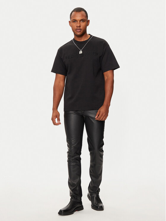 Versace Jeans Couture Versace Jeans Couture Marškinėliai 77GAHC01 Juoda Relaxed Fit