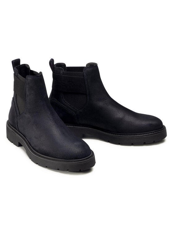 Tommy Hilfiger Tommy Hilfiger Челсі Elastic Hilfiger Suede Chelsea FM0FM03106 Cиній