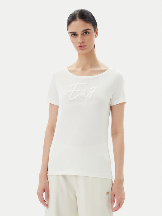 Női Póló EA7 Emporio Armani, Méret: L, Ekru, 7W000184 AF10373 U0005