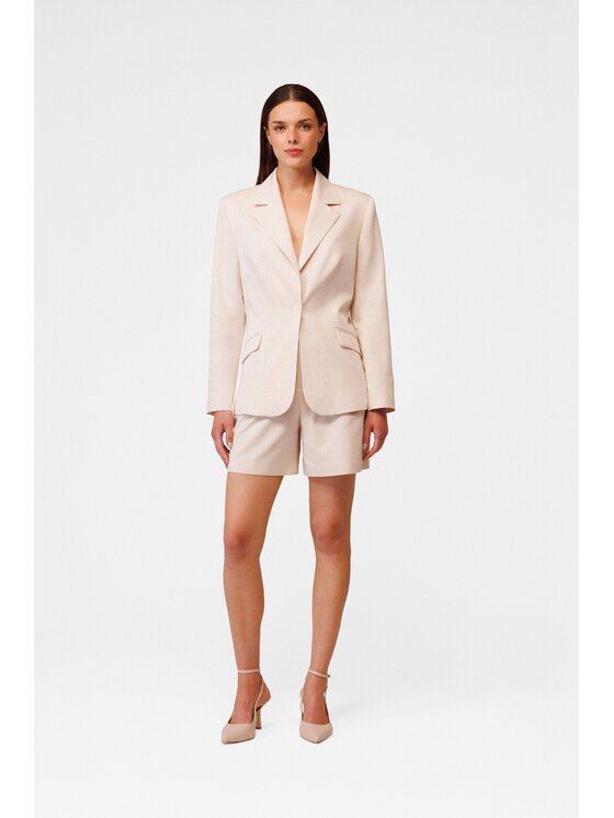 LE POSSÉ LE POSSÉ Pantaloncini di tessuto SGZWS Beige chiaro Regular Fit