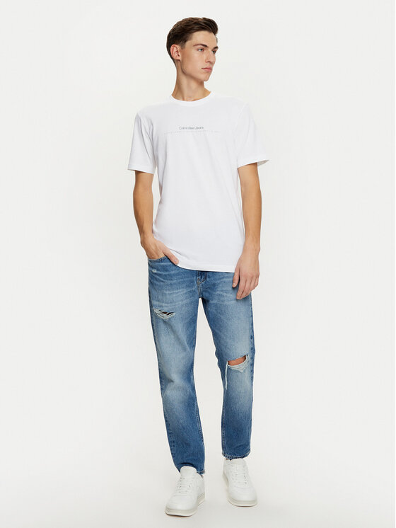 Calvin Klein Jeans Calvin Klein Jeans T-shirt Minimal Logo J30J327075 Bijela Regular Fit