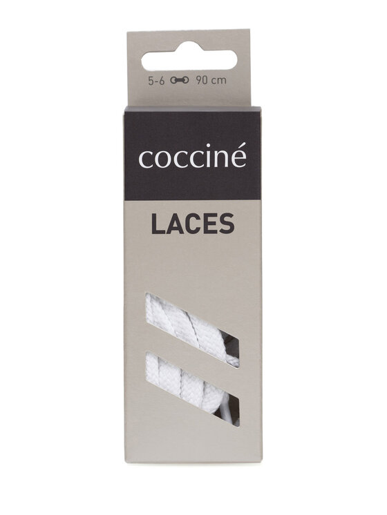 Coccine Șireturi pentru încălțăminte SZNUROWADŁA 90 cm P7 BAWEŁNIANE v.AZ Alb