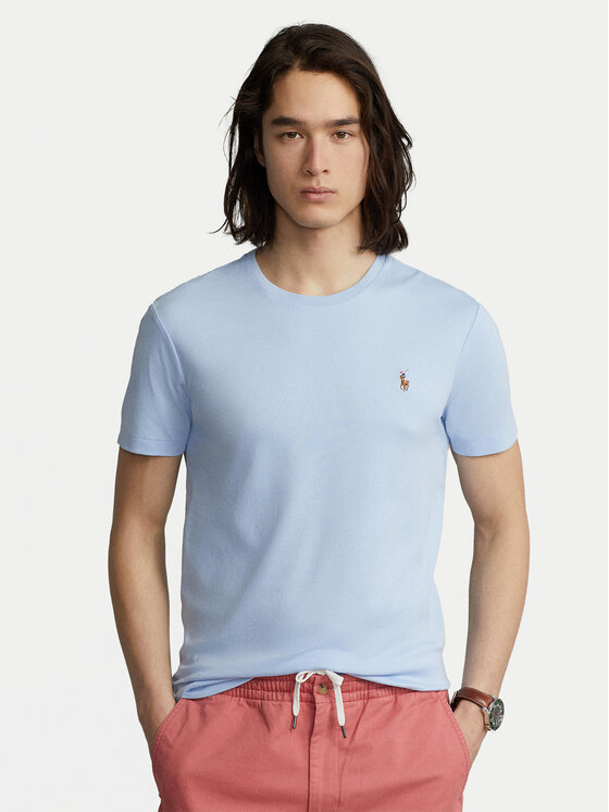 Polo Ralph Lauren Polo Ralph Lauren Majica Classics 710740727 Svetlo modra Slim Fit