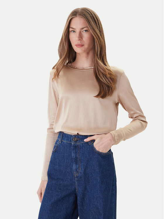 ViCOLO ViCOLO Blúz TF0244 Bézs Regular Fit