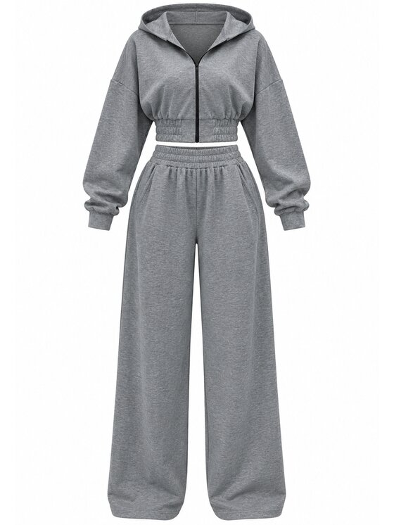 Agatha Studio Agatha Studio Dres A26ZF-KA-K66 Szary Oversize