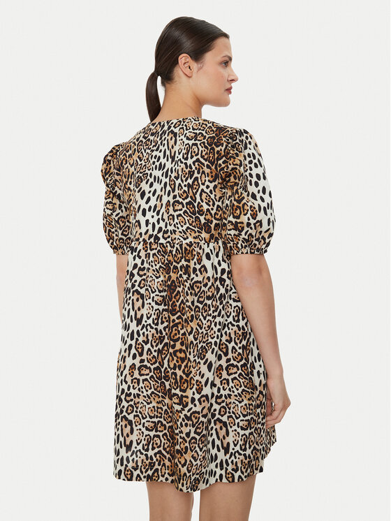 ViCOLO ViCOLO Vsakodnevna obleka TB2886 Rjava Regular Fit